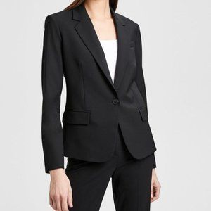 Theory Black One Button Blazer